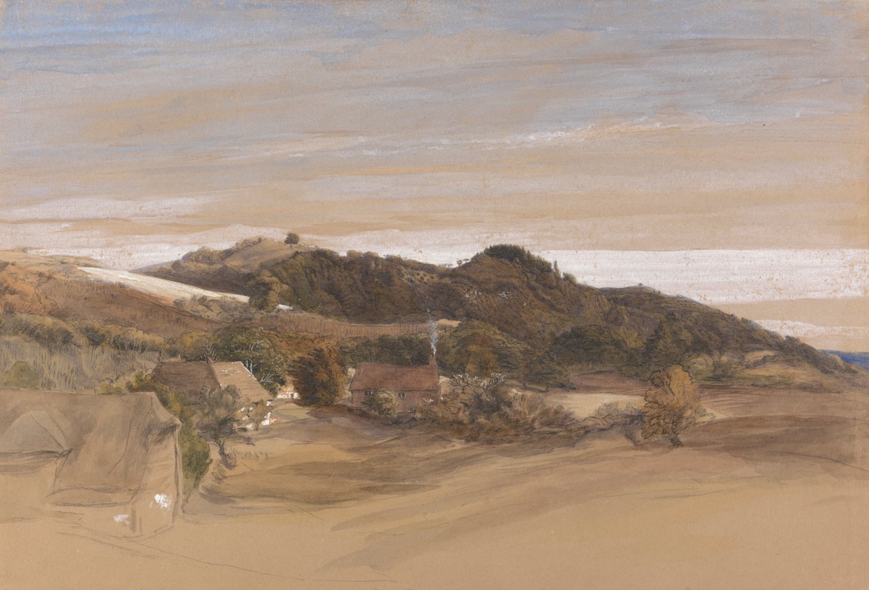 Underriver Hills, w pobliżu Sevenoaks, Kent, z terenu J. Herries, Esq. autorstwa Samuel Palmer