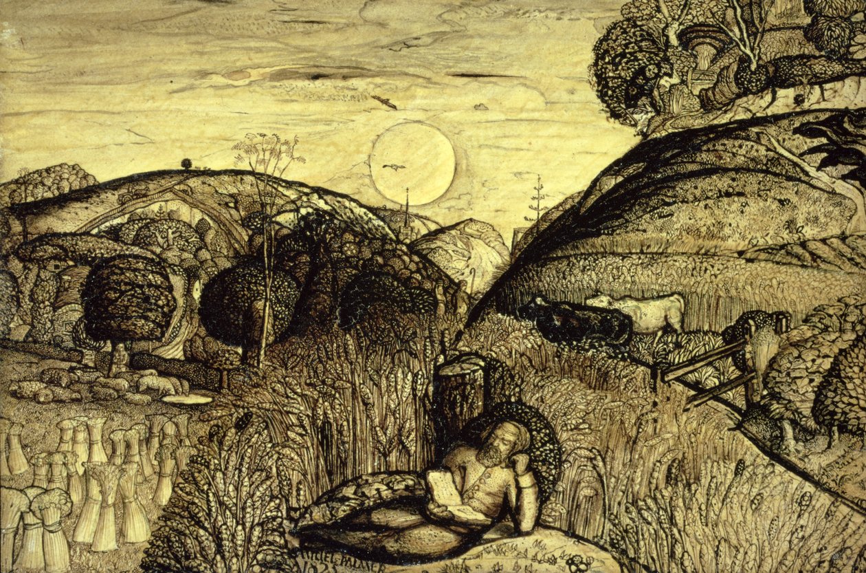 Dolina Gruba z Kukurydzą autorstwa Samuel Palmer