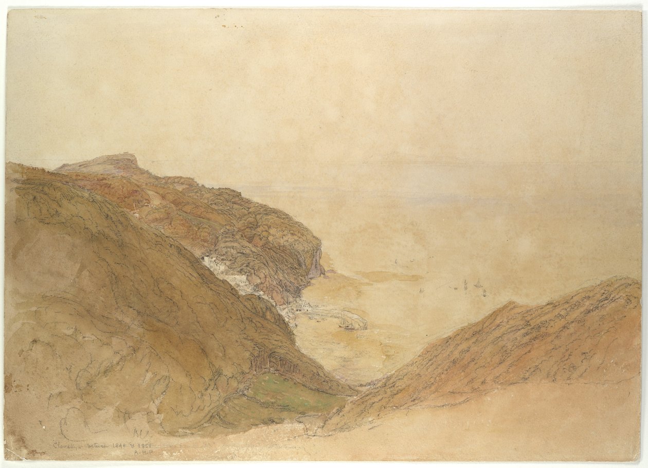 Widok na Clovelly w Devon autorstwa Samuel Palmer