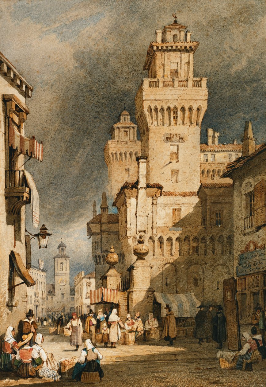 Ferrara, Włochy, autorstwa Samuel Prout