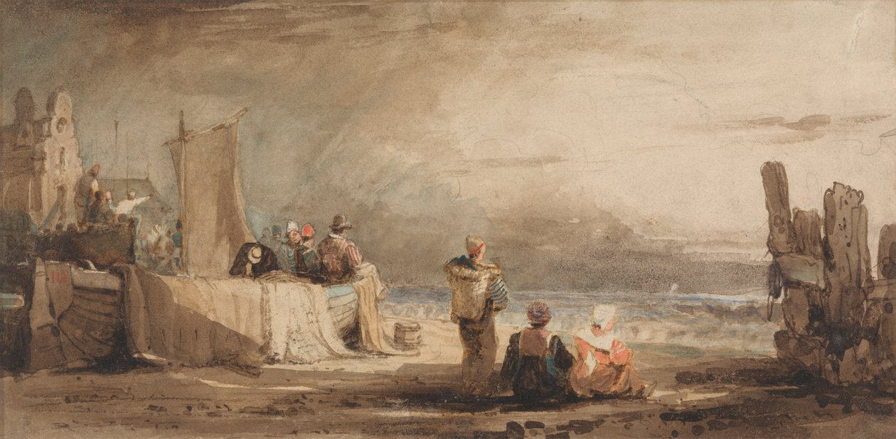 Postacie na plaży autorstwa Samuel Prout