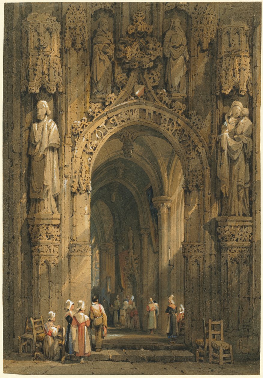 Wnętrze katedry autorstwa Samuel Prout