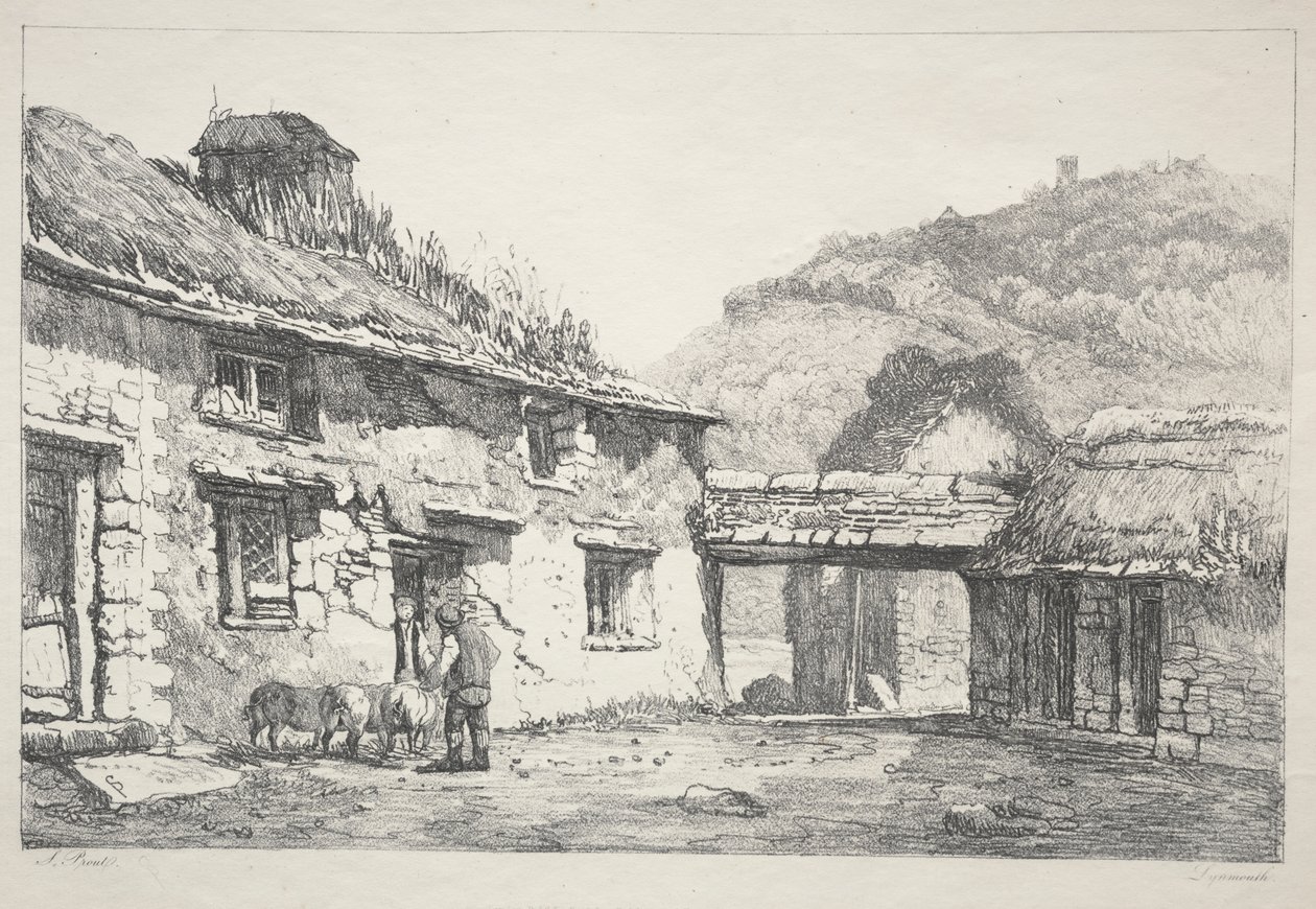 Lynmouth autorstwa Samuel Prout