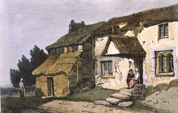 Niedaleko Saltash, Kornwalia, z „Wiejska sceneria” (druk) autorstwa Samuel Prout