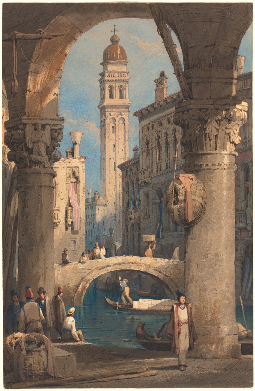 San Giorgio dei Greci, widziane z arkady autorstwa Samuel Prout
