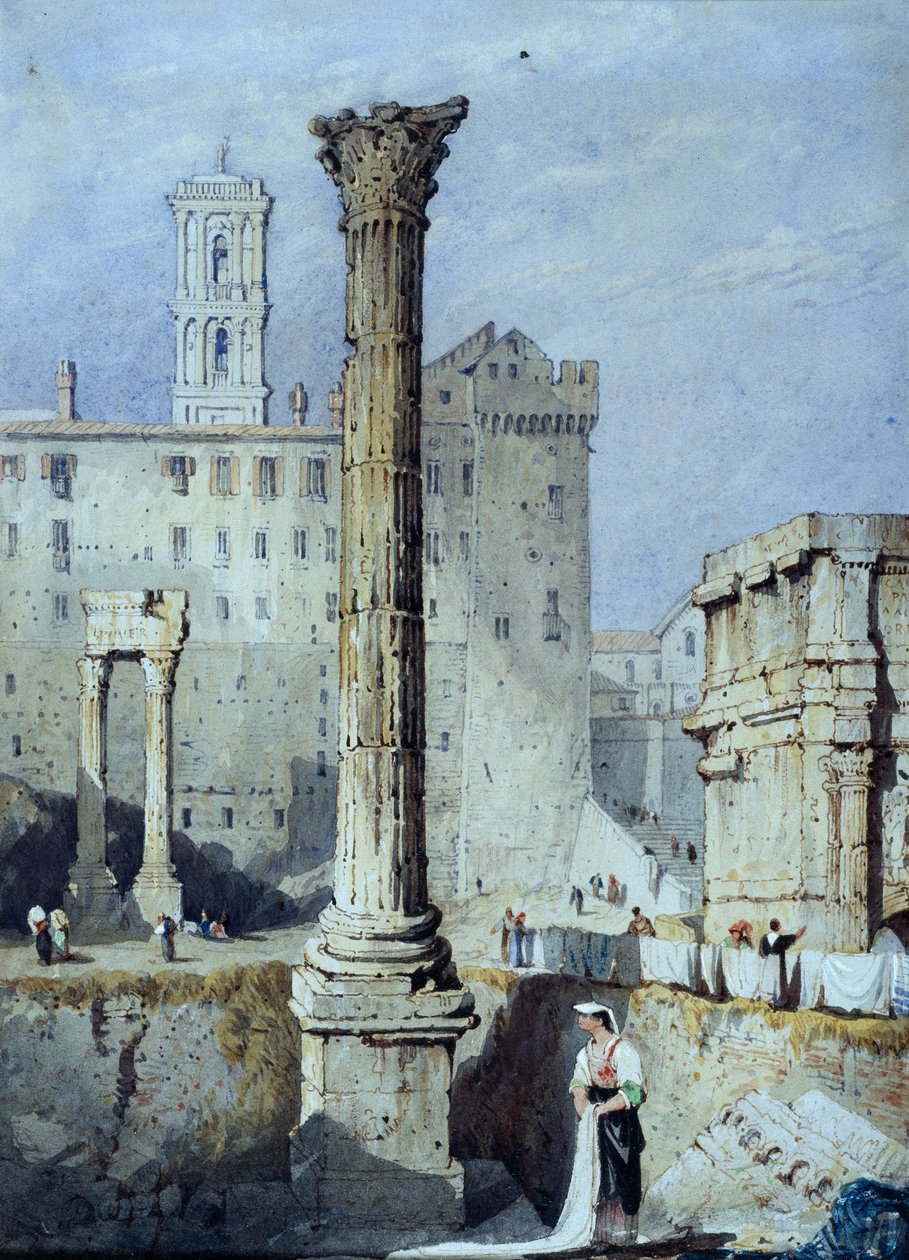 Kolumna Fokasa (akwarela na papierze) autorstwa Samuel Prout