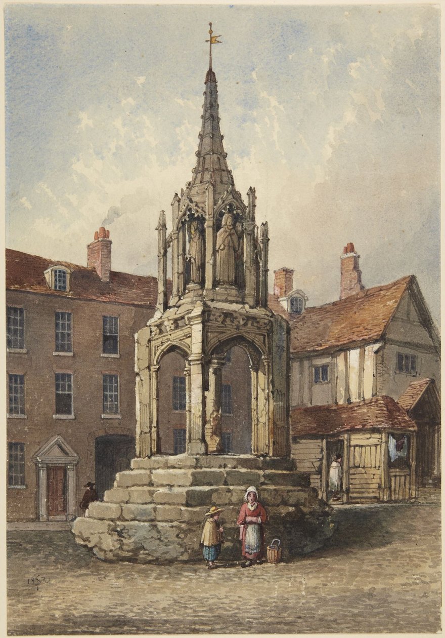 Krzyż w Leighton, Bedfordshire autorstwa Samuel Prout