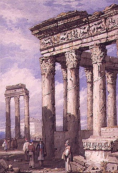 Forum, Rzym (akwarela, gwasz na papierze) autorstwa Samuel Prout