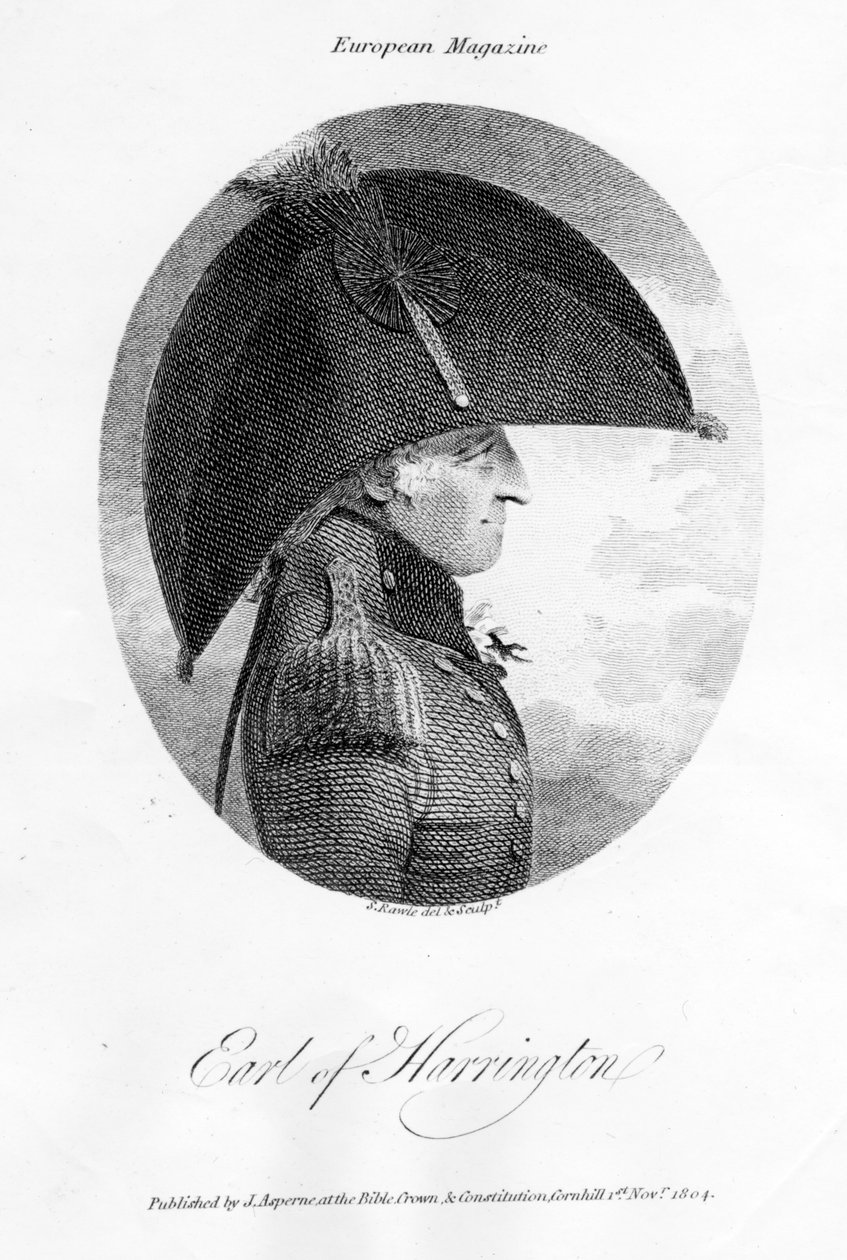 Charles Stanhope, 3. hrabia Harrington, 1804 autorstwa Samuel Rawle