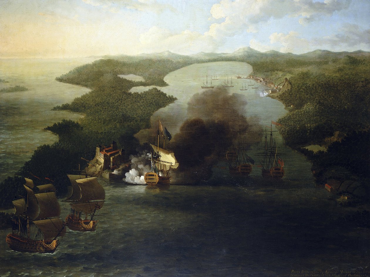 Wojny kolonialne Hiszpanii: zdobycie Porto Bello (lub Puerto Bello) (Argentyna), 21 listopada autorstwa Samuel Scott