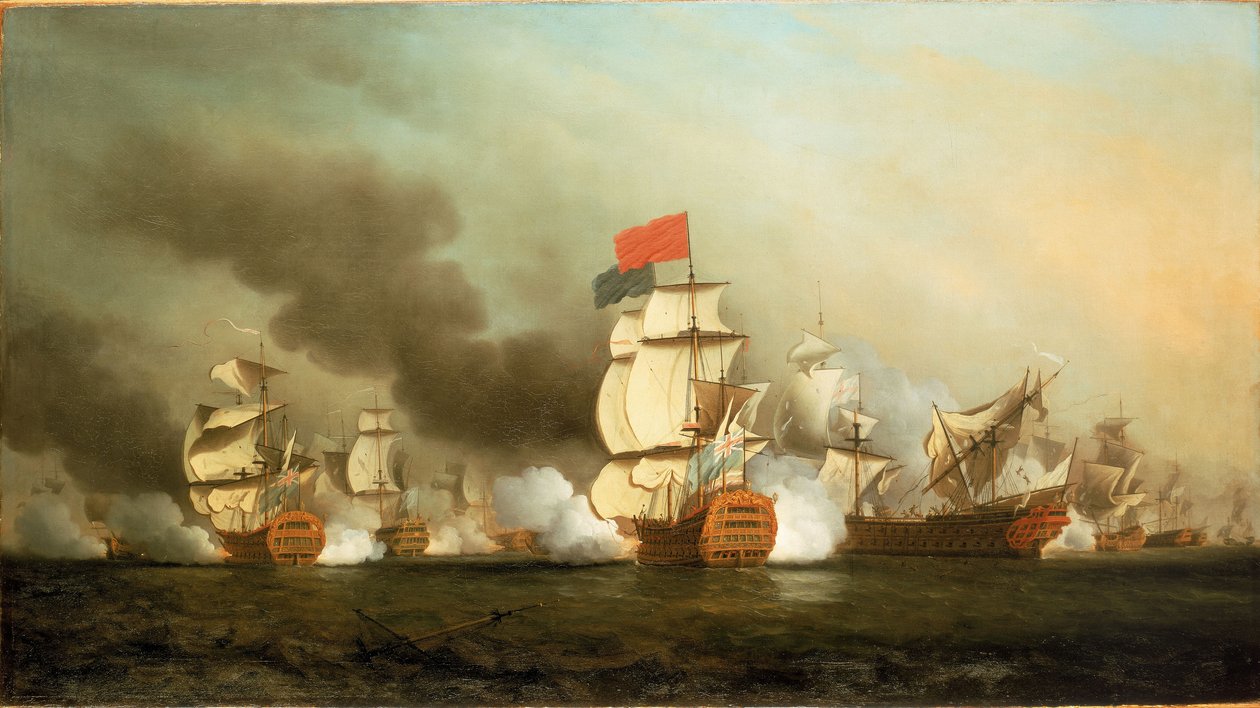 Zwycięstwo Lorda Ansona u wybrzeży przylądka Finisterre, 3 maja 1747 r. autorstwa Samuel Scott