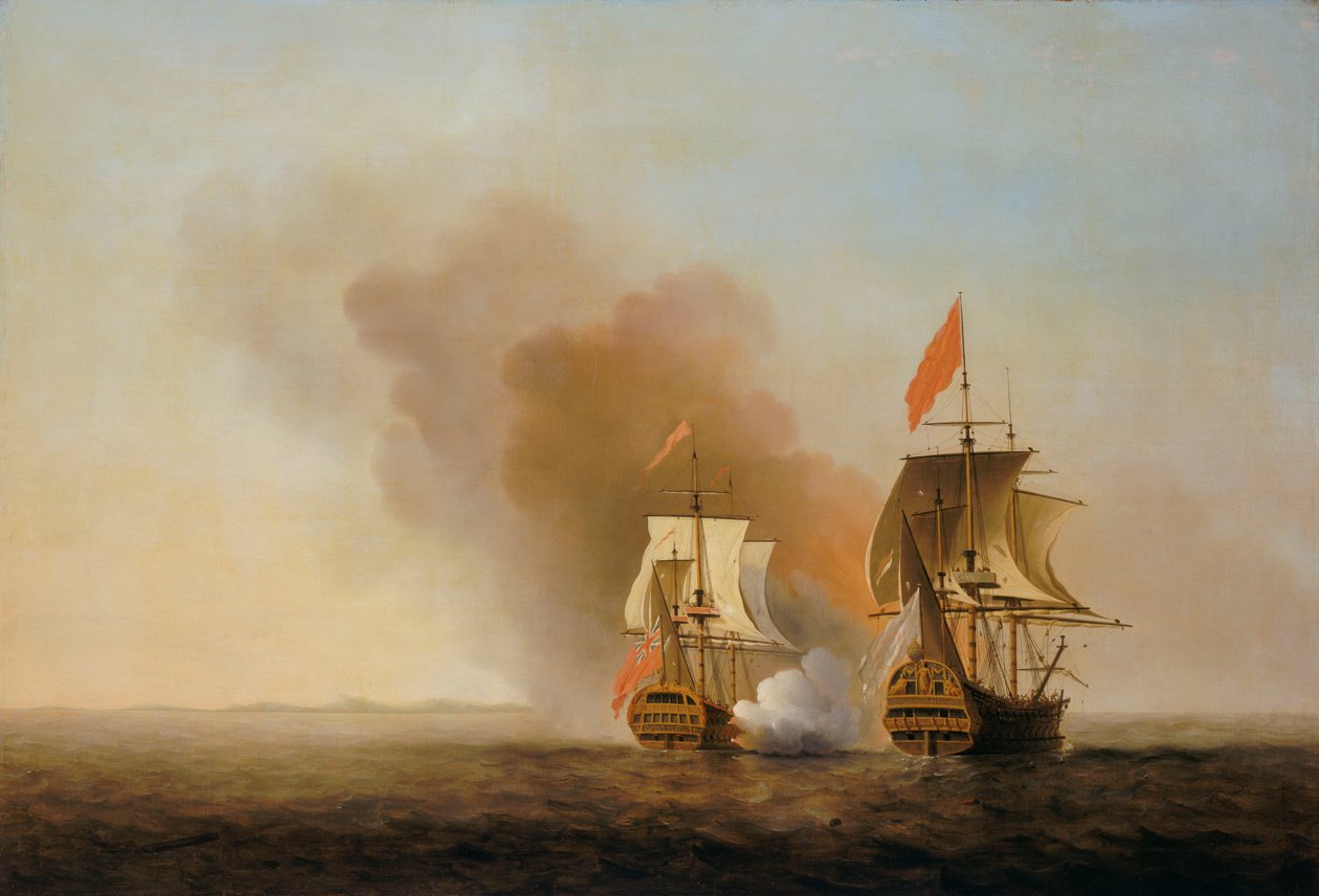 Zdobycie "Nuestra Senora de Cavadonga", ok. 1743 r. (olej na płótnie) autorstwa Samuel Scott