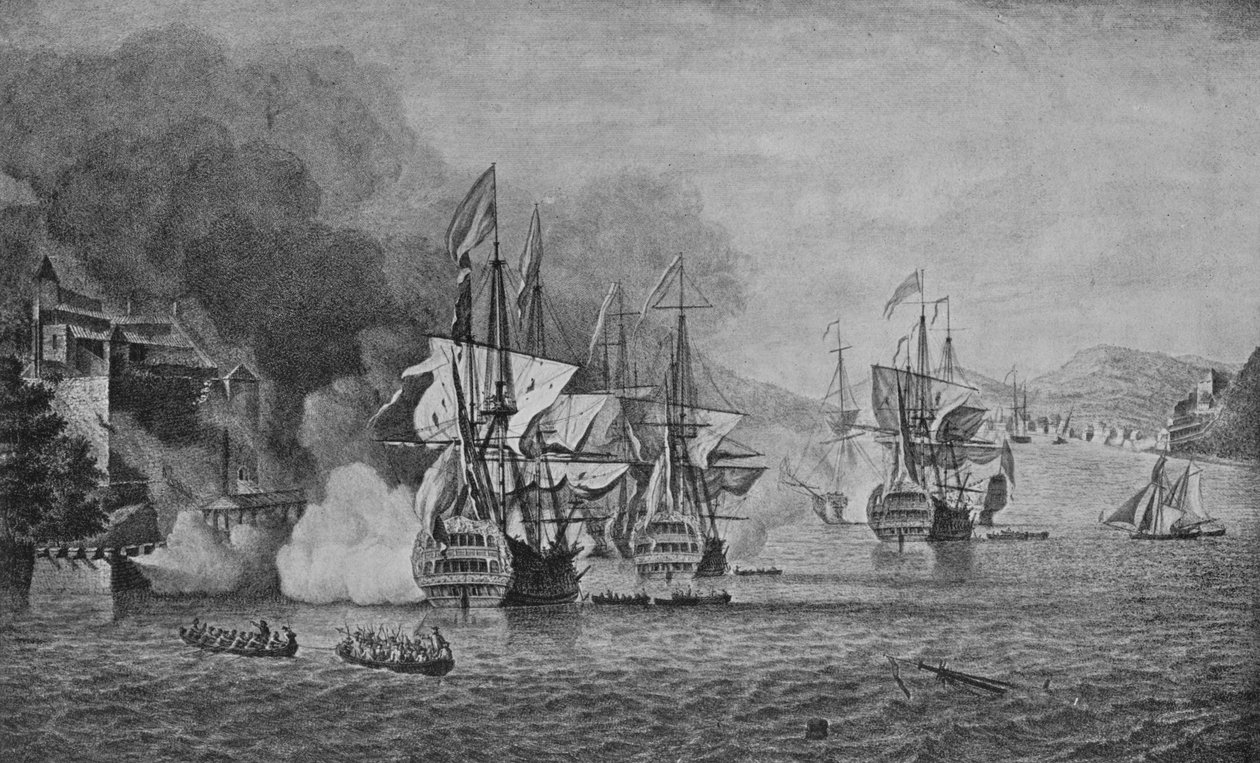 Vernon w Portobello, c1740 autorstwa Samuel Scott
