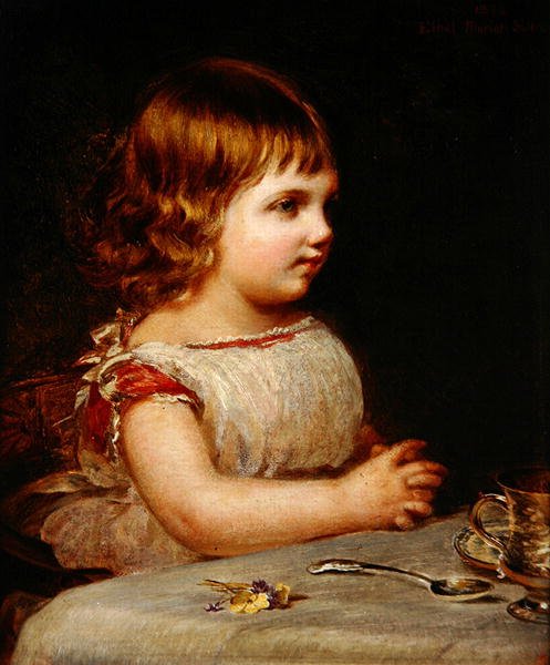 Portret Ethel Marion Sidley, córki artysty autorstwa Samuel Sidley