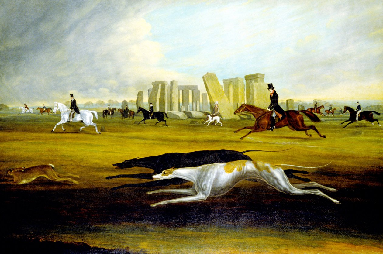Coursing rodziny Pinckney w Stonehenge autorstwa Samuel Spode