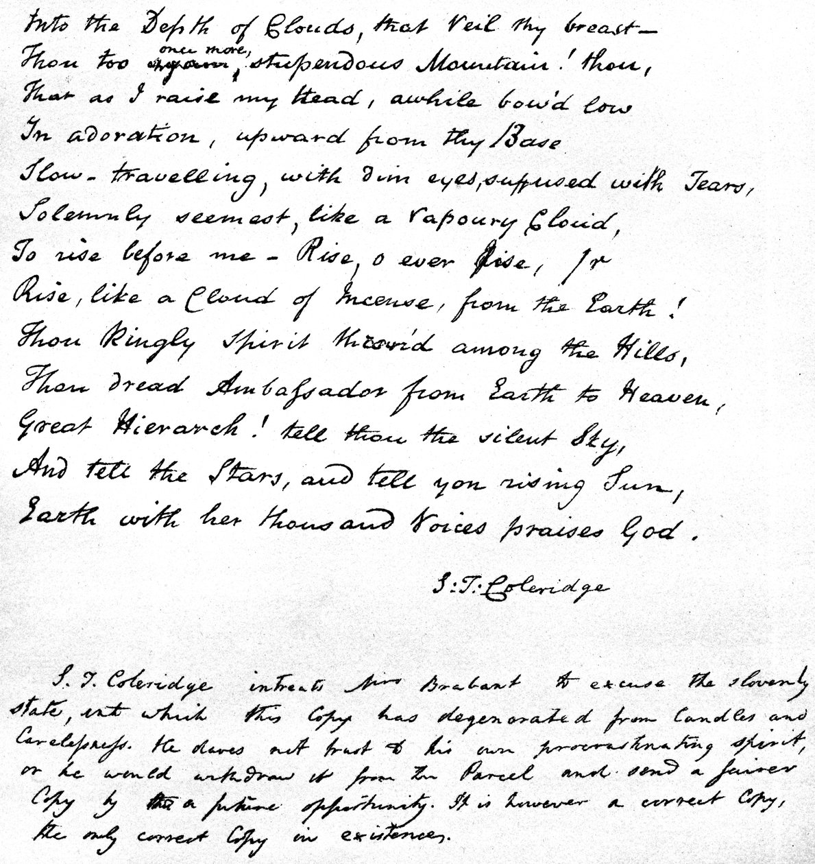 Ostatnie wersy poematu Coleridge