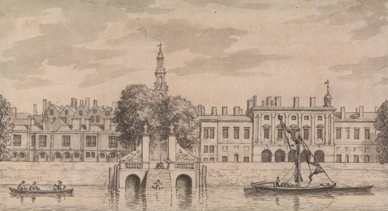 Stary Somerset House autorstwa Samuel Wale