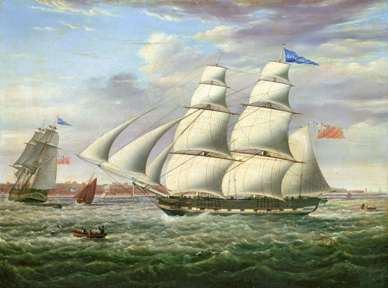 Barka "Andromeda" w dwóch pozycjach autorstwa Samuel Walters