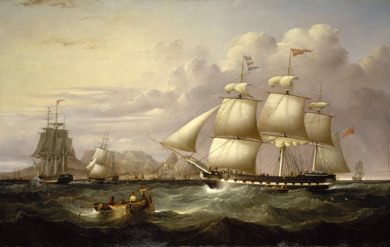 Statek handlowy Kompanii Wschodnioindyjskiej "Euphrate", zbudowany w Liverpoolu (Anglia) w 1834 roku, autorstwa Samuel Walters