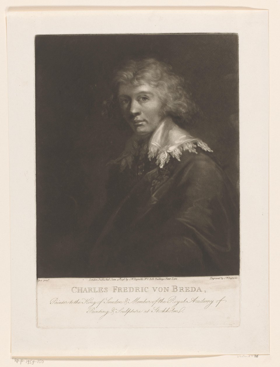 Portret Carla Frederika von Breda autorstwa Samuel William Reynolds (I)