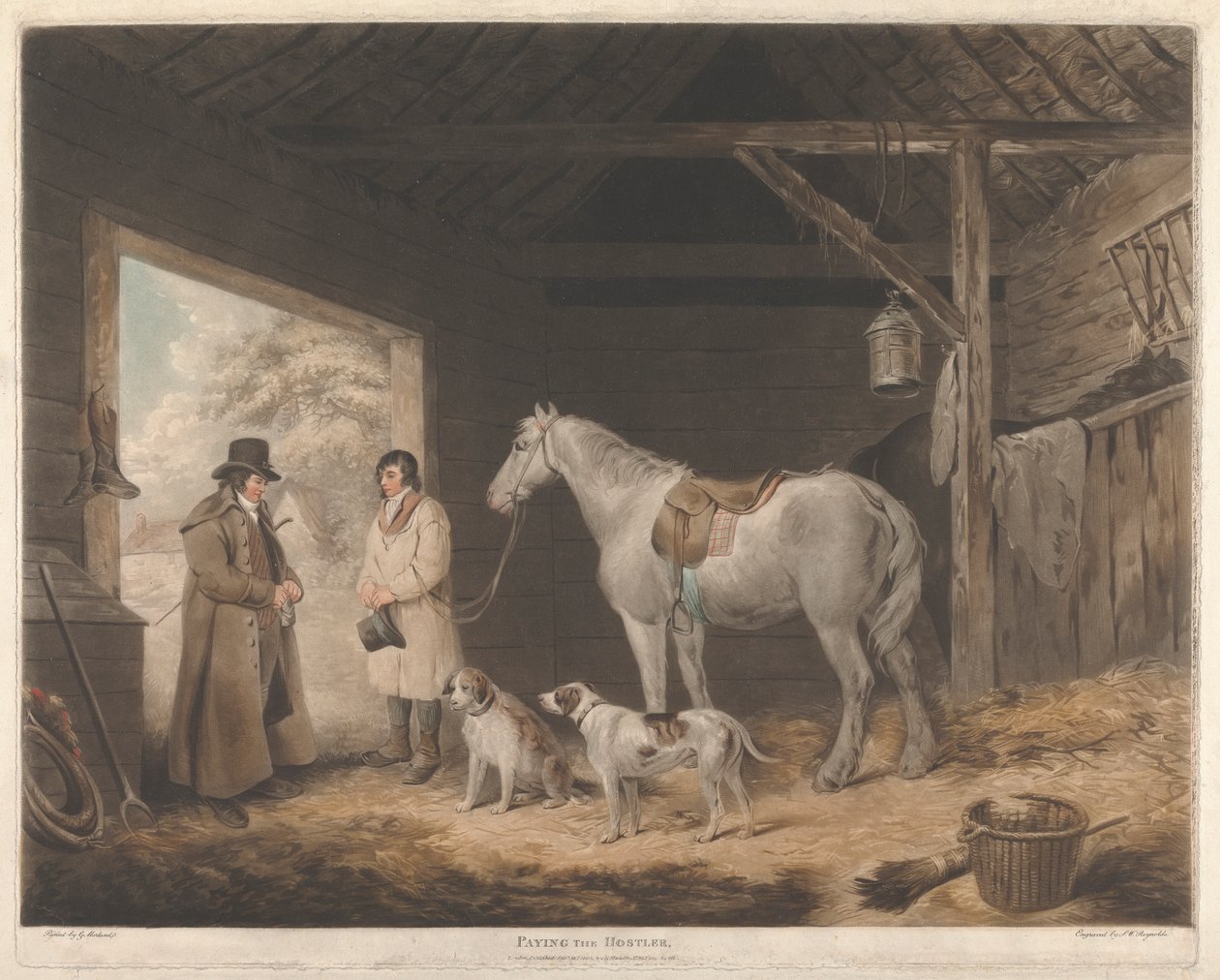 Wędkarstwo: Płacenie Hostlerowi autorstwa Samuel William Reynolds