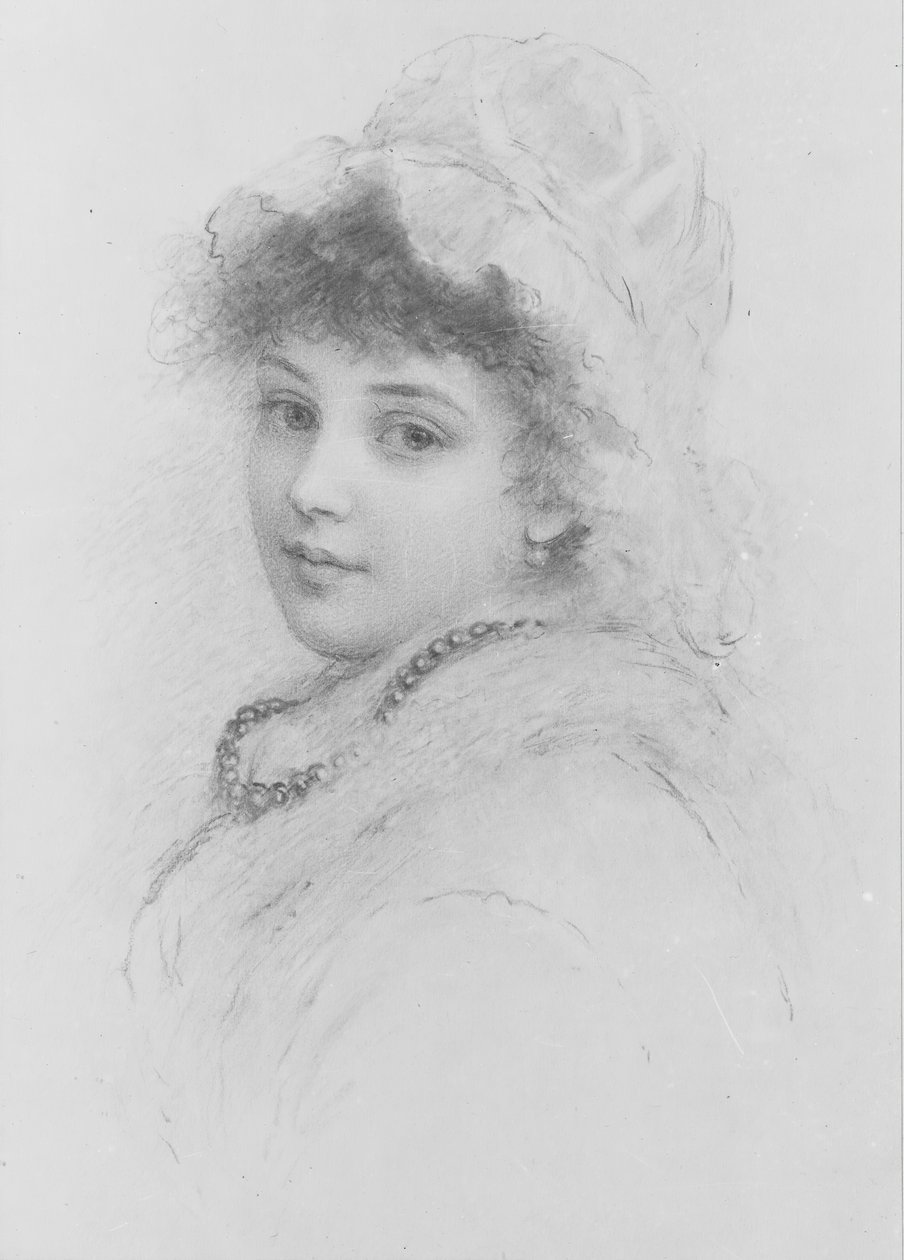 Portret młodej kobiety. autorstwa Samuel Worcester Rowse