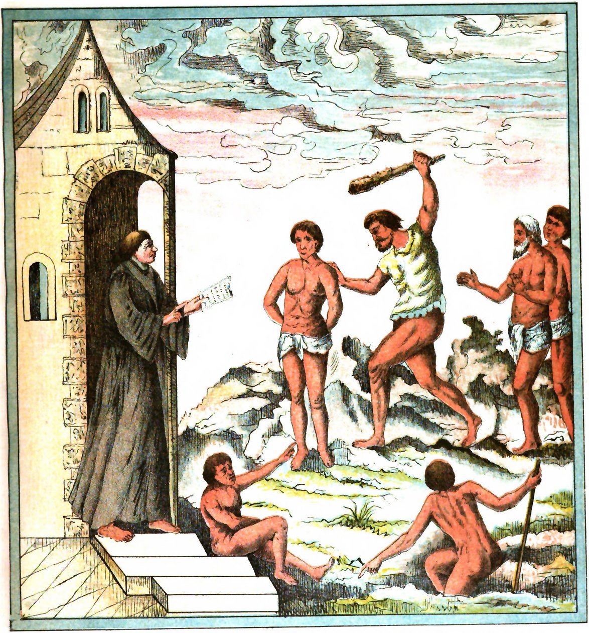 Champlain Indie Zachodnie płyta LXI - Narracja o Indianach autorstwa Samuel de Champlain
