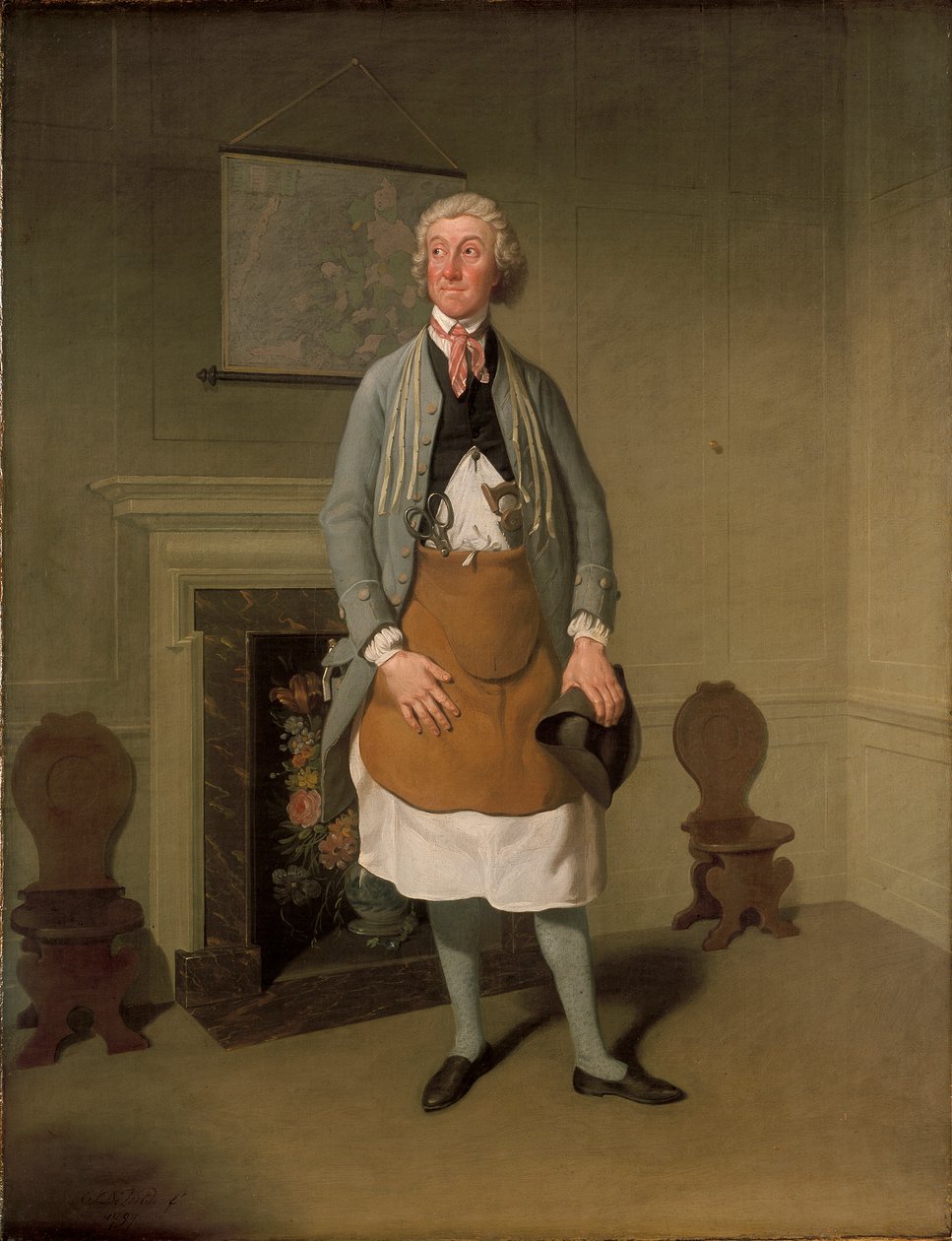 Pan Suett jako Dicky Gossip w „Mojej babci”, 1797 autorstwa Samuel de Wilde