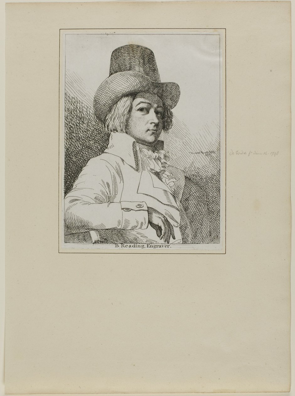 Portret B. Reading, grawer autorstwa Samuel de Wilde