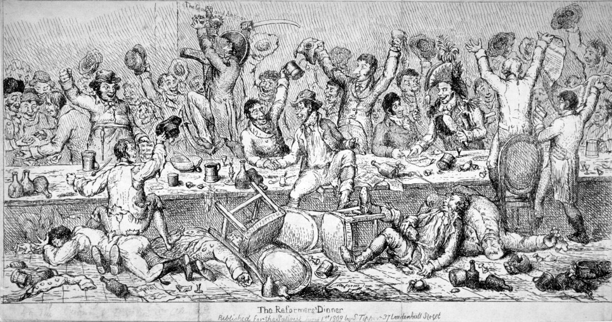 „Obiad reformatorów”, 1809 r. autorstwa Samuel de Wilde
