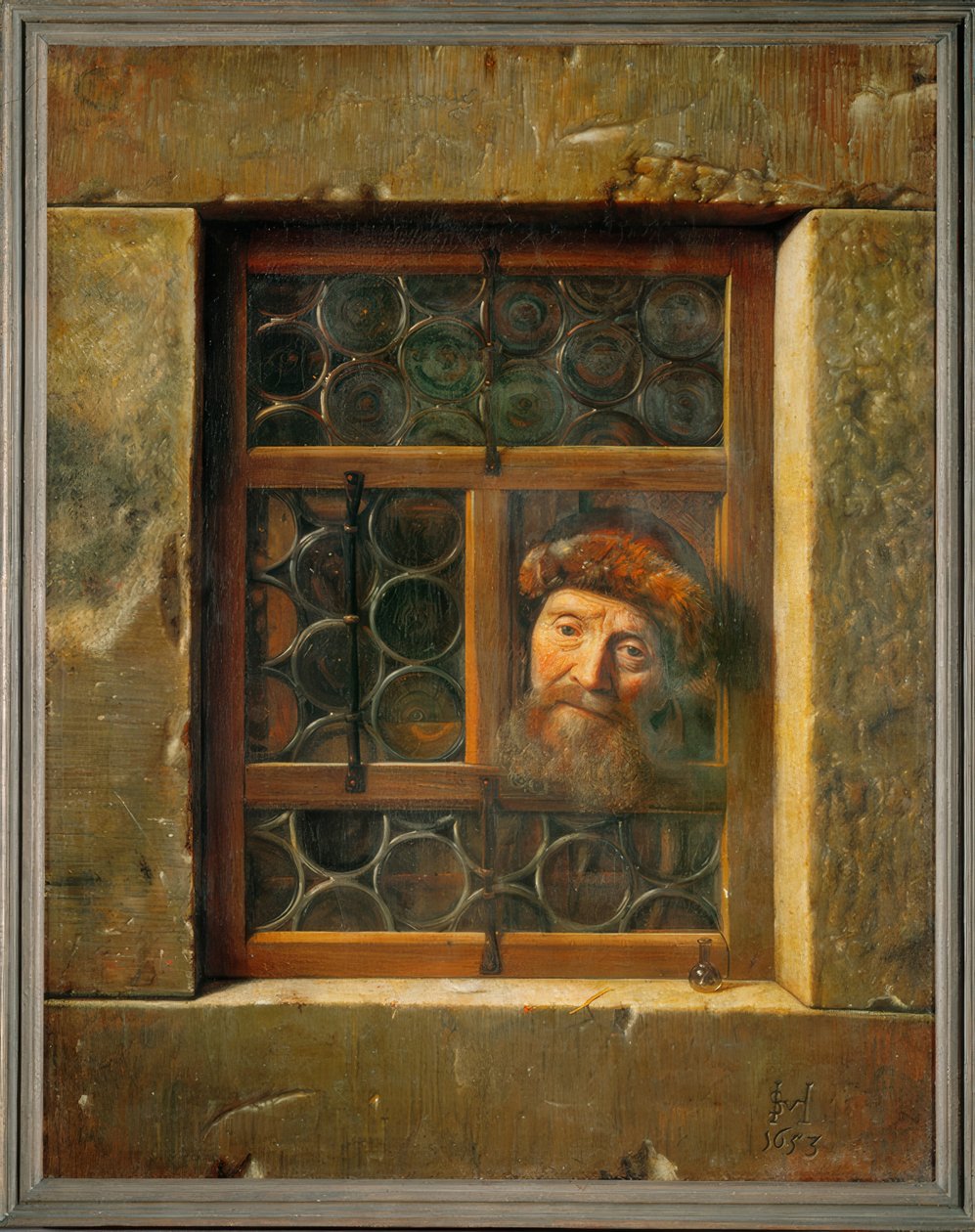 Mężczyzna przy oknie autorstwa Samuel van Hoogstraaten