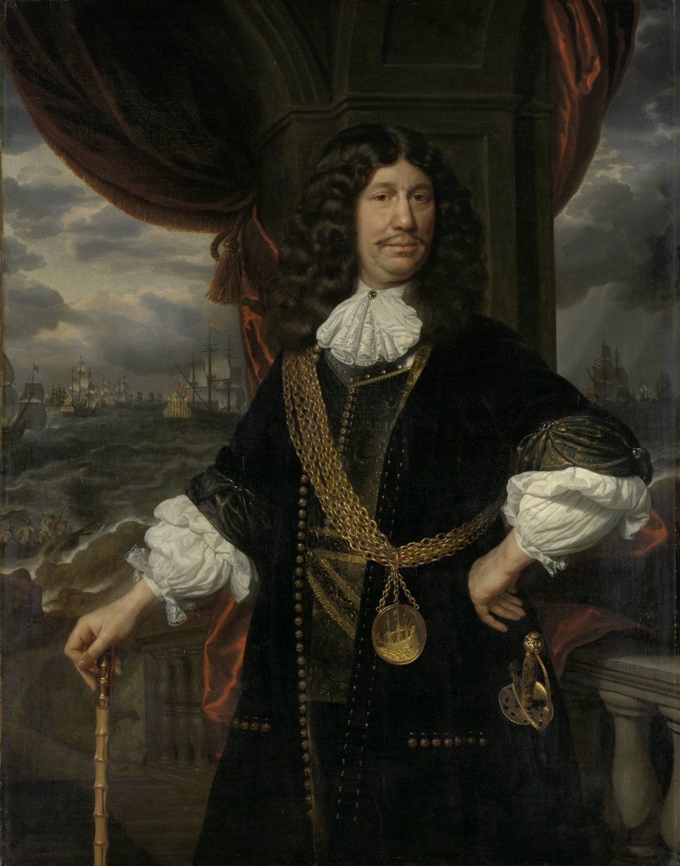 Portret Mattheusa van den Broucke (1620-1685). Radny Indii autorstwa Samuel van Hoogstraten