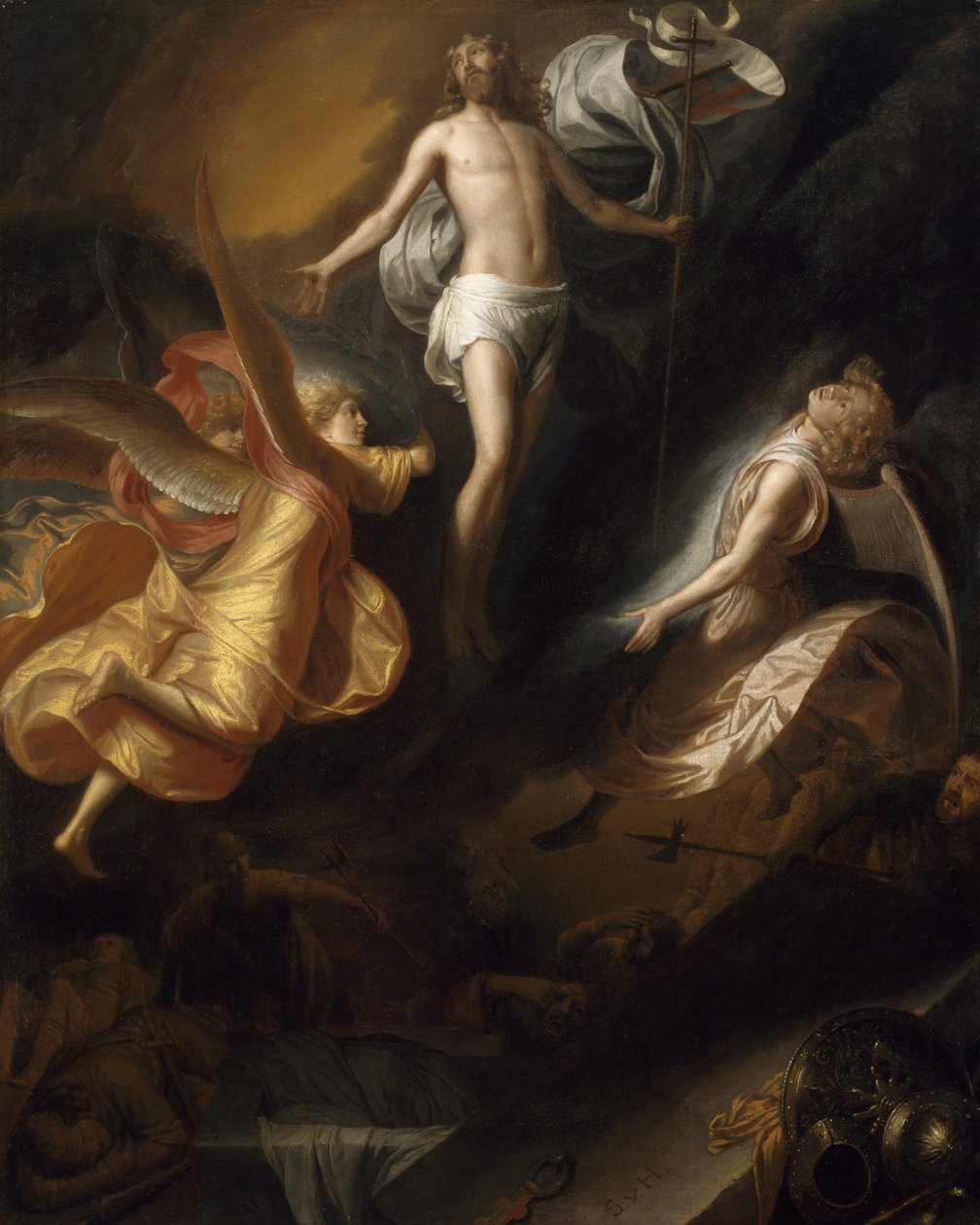 Zmartwychwstanie Chrystusa, 1665-70 autorstwa Samuel van Hoogstraten