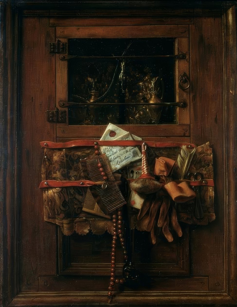 Martwa natura z listem autorstwa Samuel van Hoogstraten