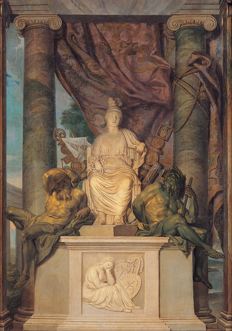 Gobelin z boginią Roma autorstwa San Michele Manufacture