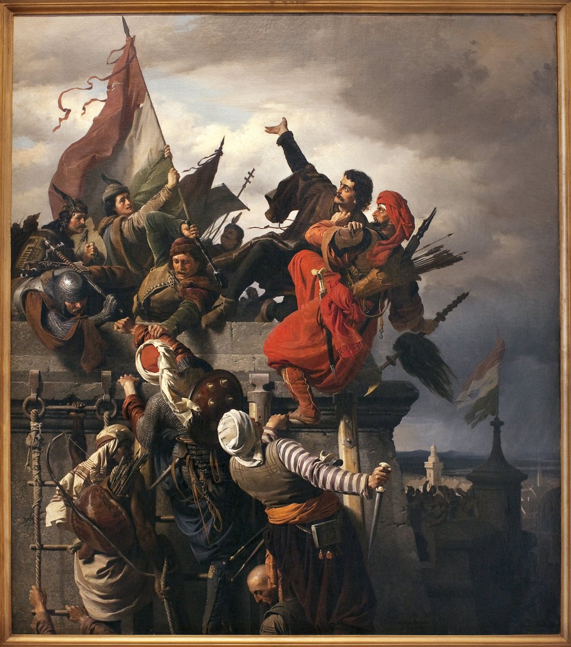 Ofiara Tytusa Dugovics (?-1456). Węgierscy Bohaterowie Narodowi, który został wyróżniony podczas oblężenia Belgradu przez Imperium Osmańskie. Obraz Sandora Wagnera (1838-1919), olej na płótnie autorstwa Alexander von Wagner