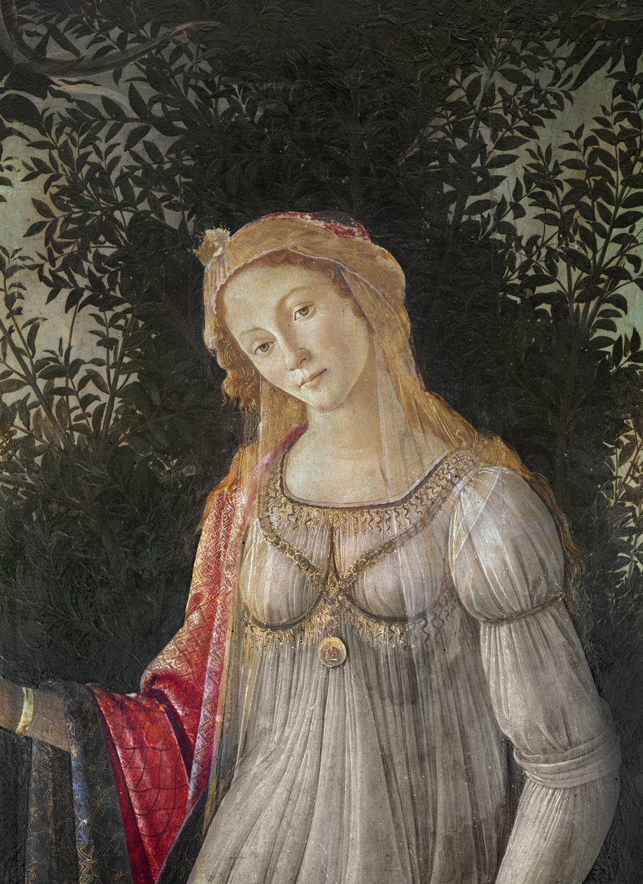 Alegoria wiosny, fragment Wenus, ok. 1478 (tempera na drewnie) autorstwa Sandro Botticelli