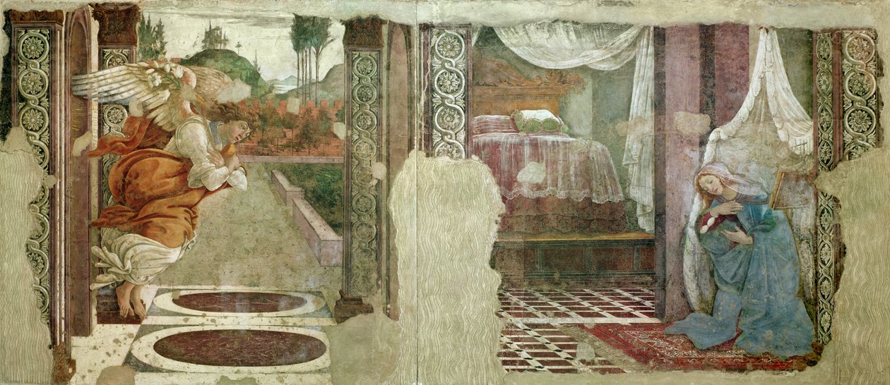 Zwiastowanie z San Martino della Scala (tempera) autorstwa Sandro Botticelli