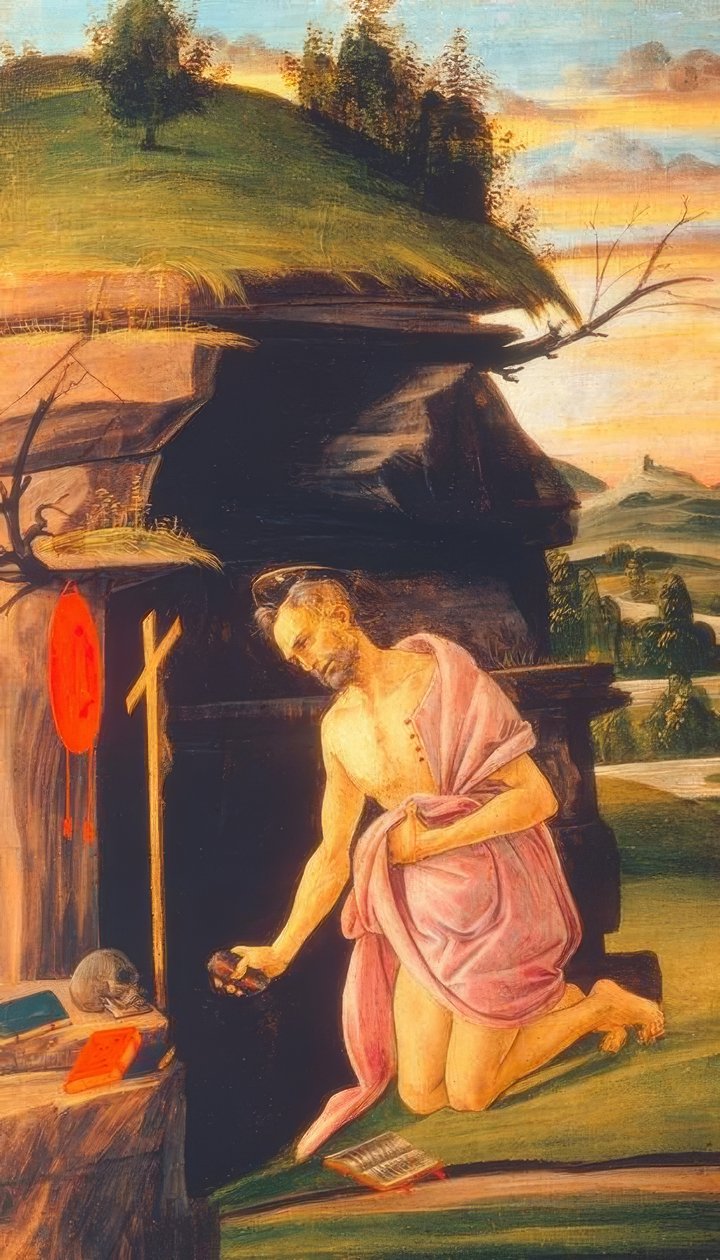 Święty Hieronim na pustyni autorstwa Sandro Botticelli