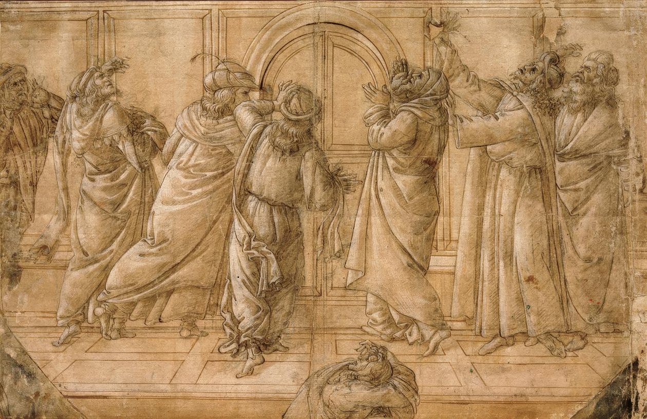 Żydzi w dniu Pięćdziesiątnicy autorstwa Sandro Botticelli
