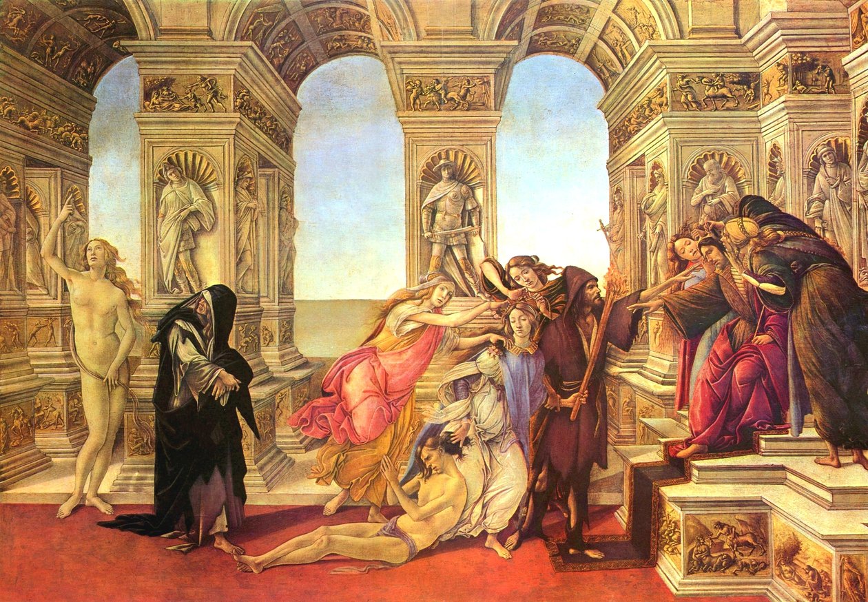 Zniesławienie Apellesa autorstwa Sandro Botticelli