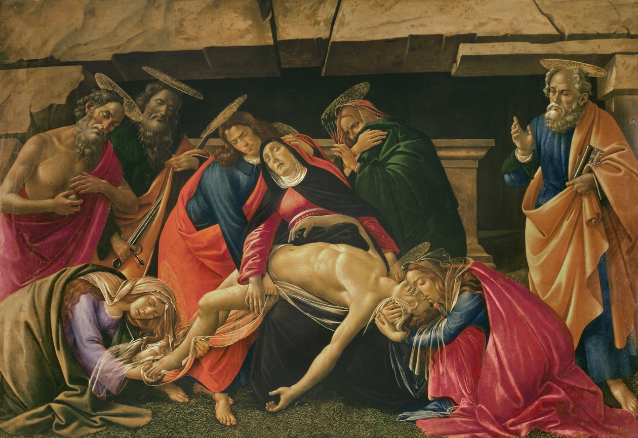 Opłakiwanie Chrystusa. ok.1490 autorstwa Sandro Botticelli