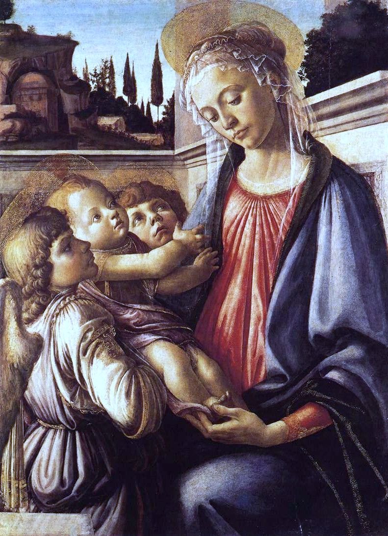 Madonna z Dzieciątkiem i Dwa Anioły autorstwa Sandro Botticelli