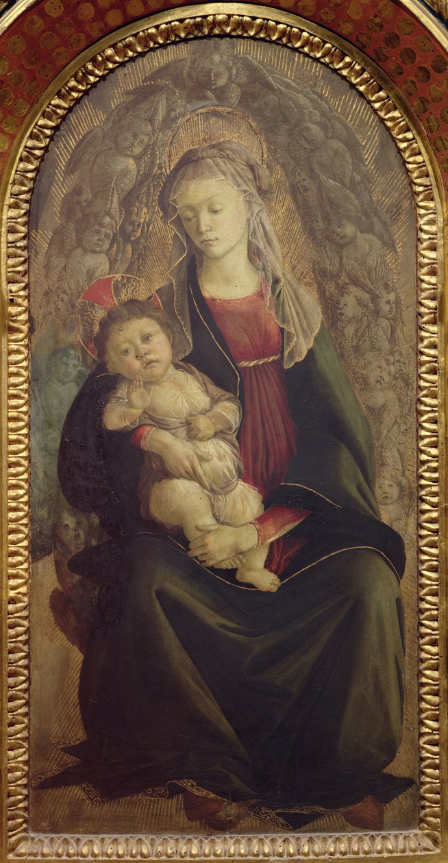 Madonna z Dzieciątkiem w Chwale (tempera na panelu) (szczegóły patrz 107250) autorstwa Sandro Botticelli