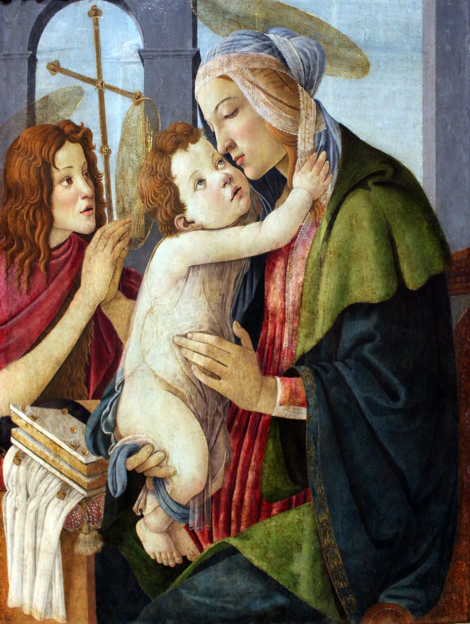 Madonna z Dzieciątkiem z Dzieciątkiem Św. Jan autorstwa Sandro Botticelli