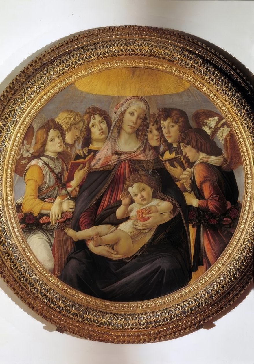Maryja z Dzieciątkiem i sześcioma aniołami autorstwa Sandro Botticelli