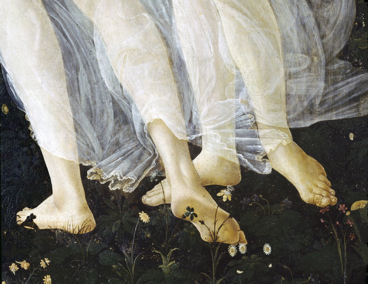 Primavera, ok. 1478, tempera na płycie, detal z 558 autorstwa Sandro Botticelli