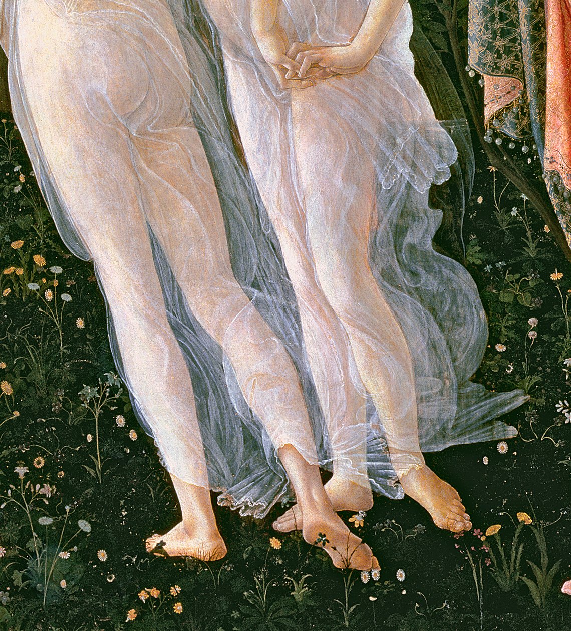 Primavera, ok. 1478, tempera na płycie, detal z 558 autorstwa Sandro Botticelli