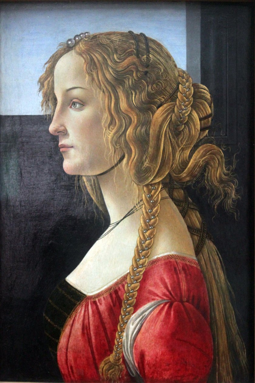 Portret profilowy młodej kobiety autorstwa Sandro Botticelli