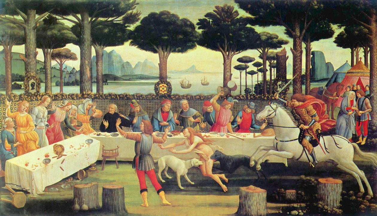 Bankiet w Sosnowym Lesie autorstwa Sandro Botticelli